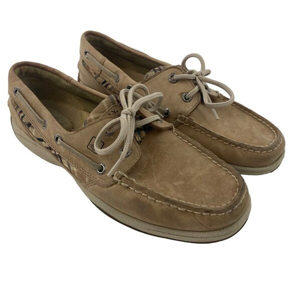 Sperry Shoes - Sperry Top-Sider Shoes Bluefish 2-Eye Womens Leather Slip On Boat Shoe Size 8